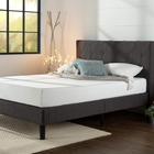 Mattress Foundation Upholstered Storage Platform Bed Wood Slat Support
